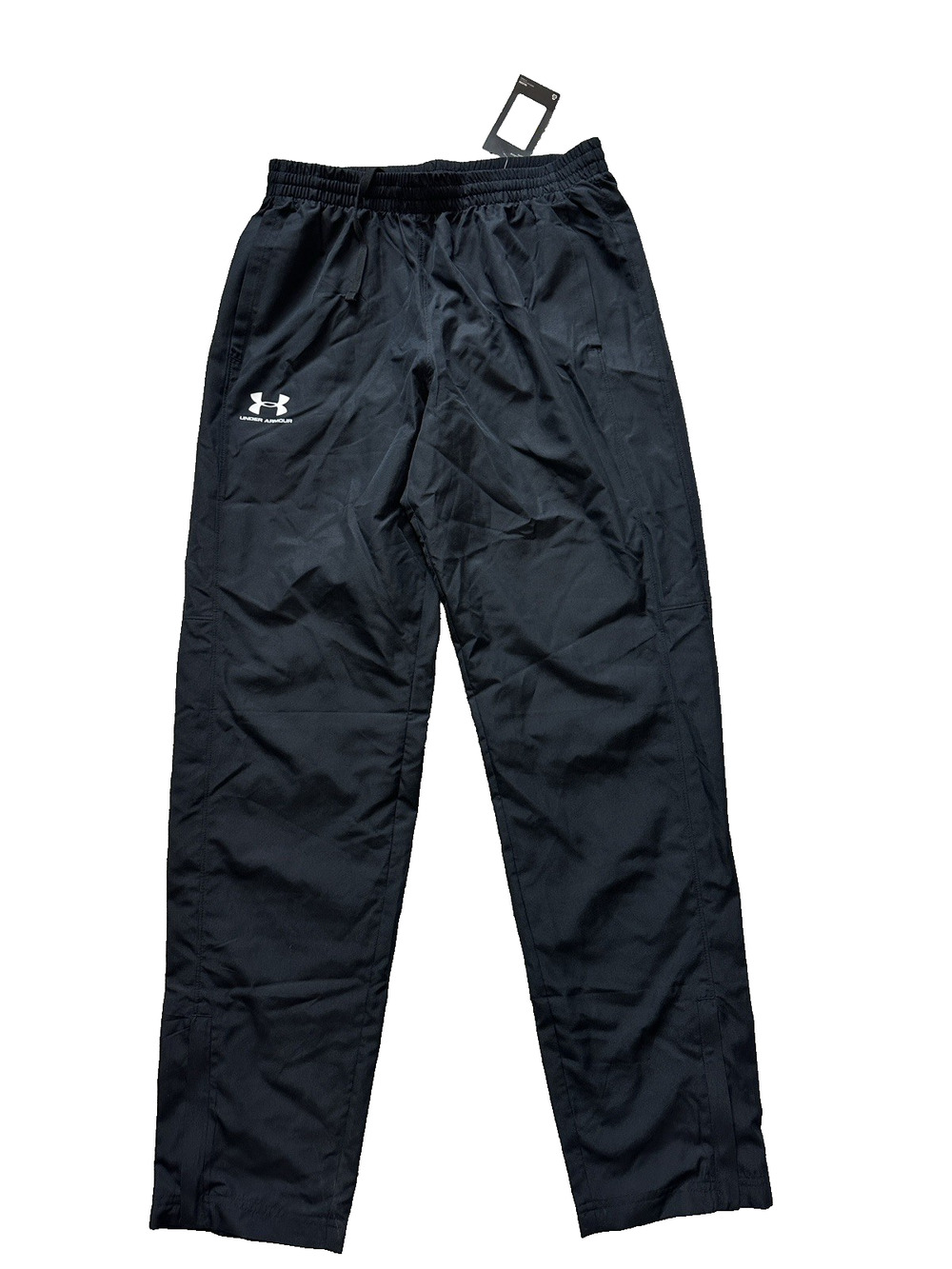 Under Armour UA Vital Woven Pants Mens Medium Black Loose Training NWT Zip Leg
